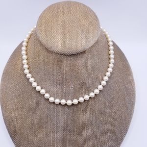 Vintage Marvella Pearl Choker Necklace Signed